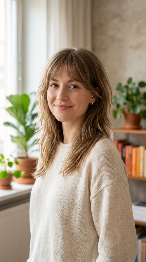Shaggy Mid-Length with Wispy Fringe