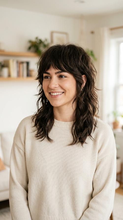 Shaggy Mullet-Inspired Cut