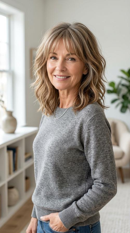 Shaggy Shoulder-Length Cut