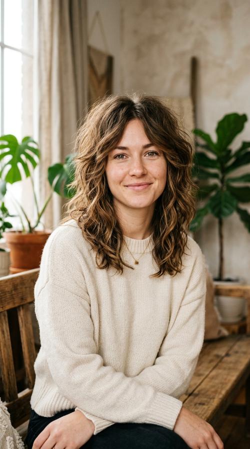 Shaggy Shoulder-Length Cut
