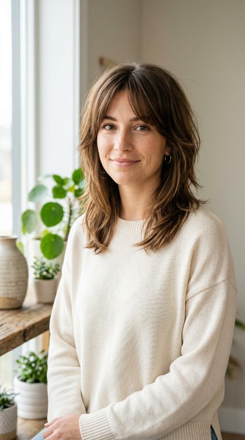 Shaggy Shoulder-Length Cut