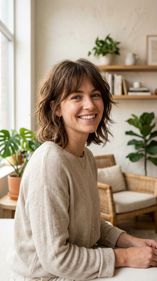 Shaggy Shoulder-Length Cut