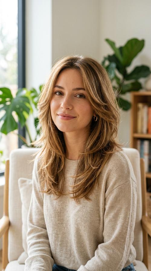 Shaggy Shoulder-Length Layers
