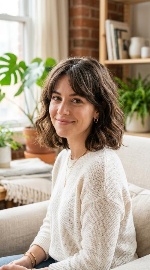 Shoulder-Grazing Bob with Side Bangs