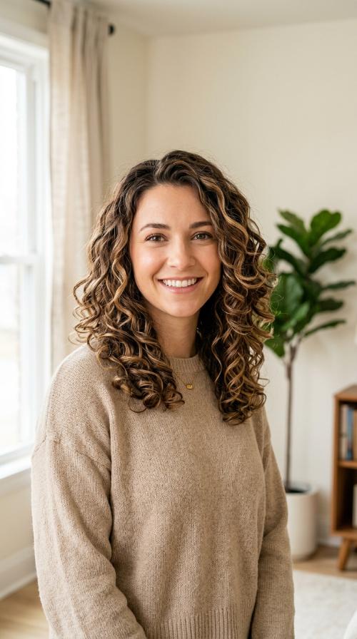 Shoulder-Length Layers with Highlights