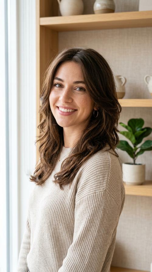 Shoulder-Length V-Cut Layers