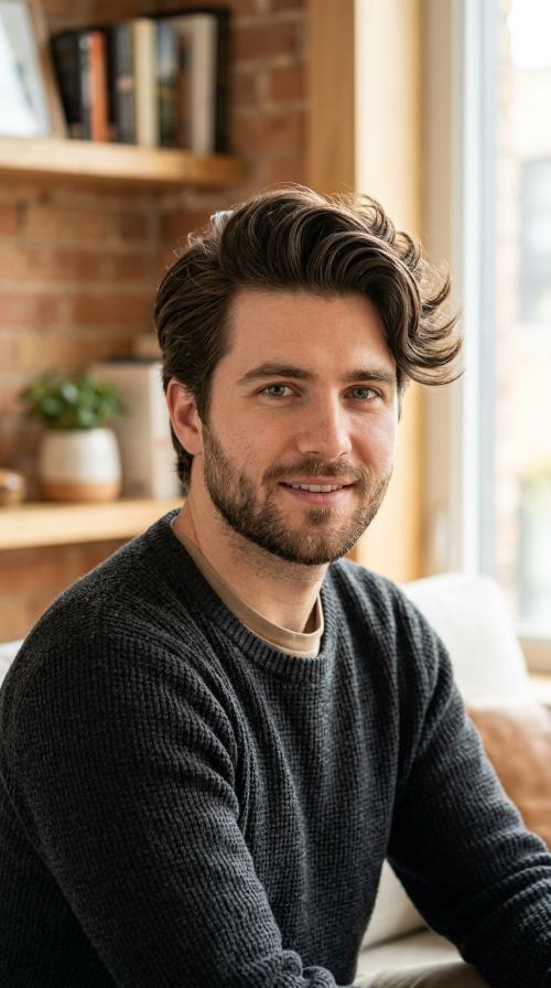 Side Part with High Volume