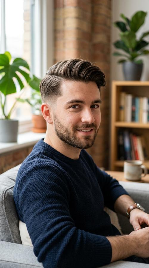 Side Part with Taper