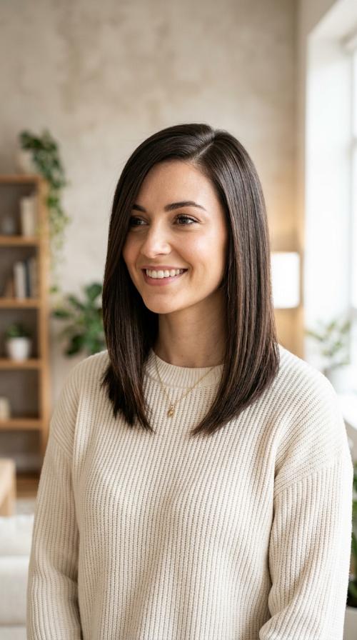 Side-Parted Asymmetrical Cut
