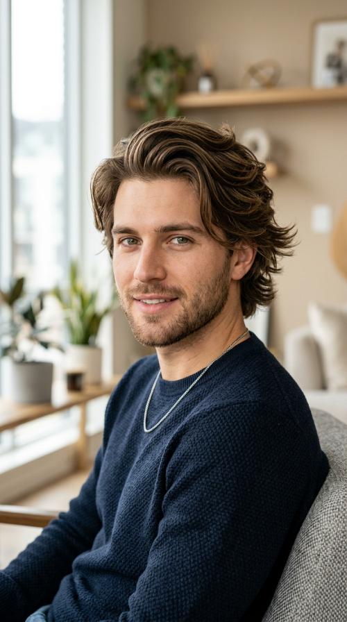 Side-Parted Textured Bro Flow