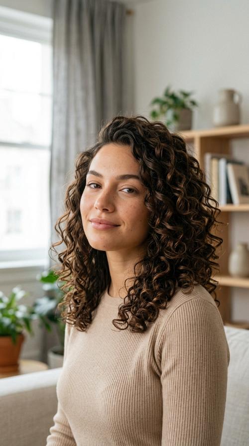 Side-Parted Voluminous Curls