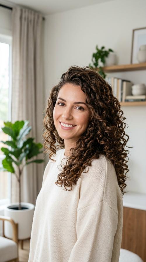 Side-Parted Voluminous Curls