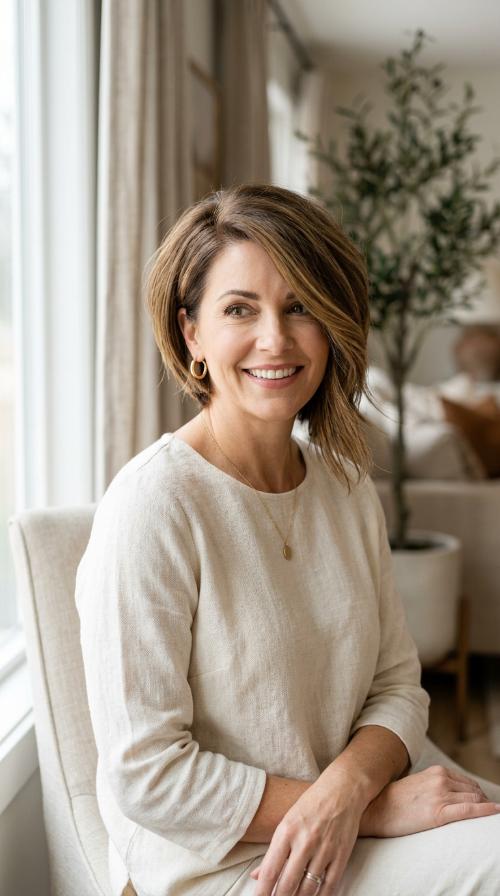 Side-Swept Asymmetrical Cut