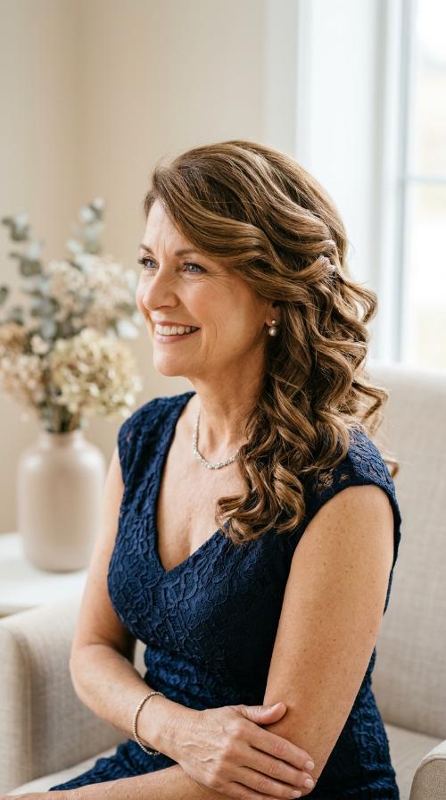 Side-Swept Barrel Curls