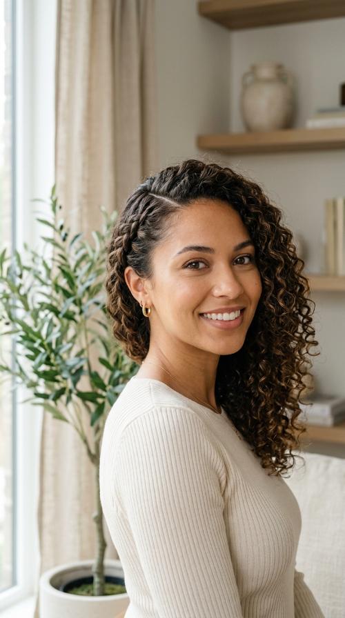 Side-Swept Braid Accent