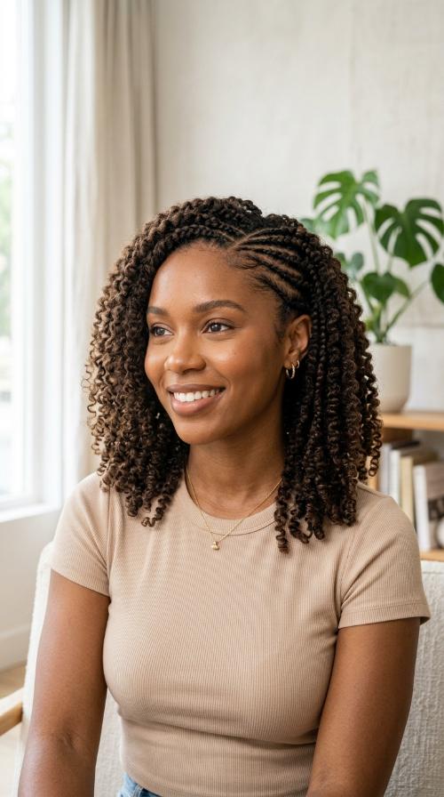 Side-Swept Braided Accent