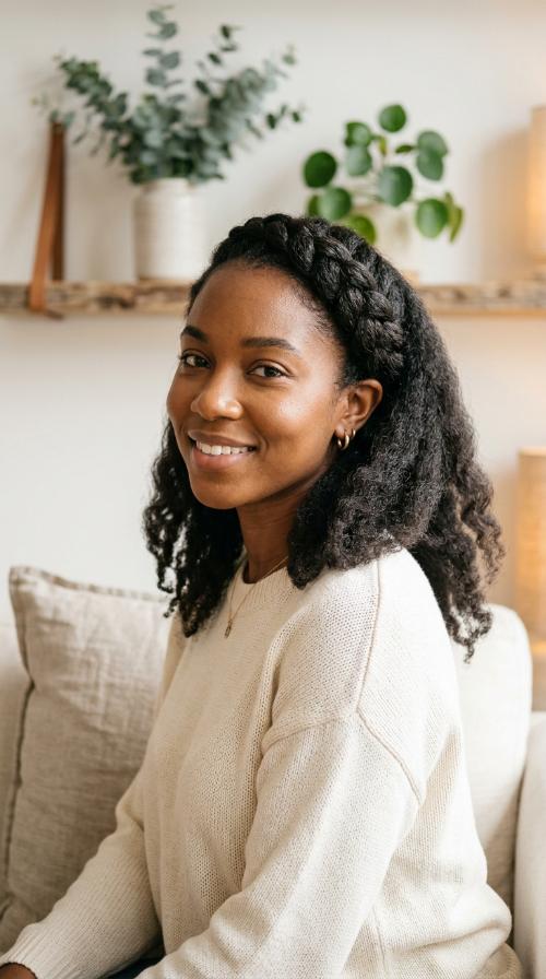 Side-Swept Braided Crown