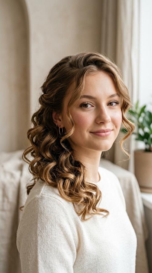 Side-Swept Curls