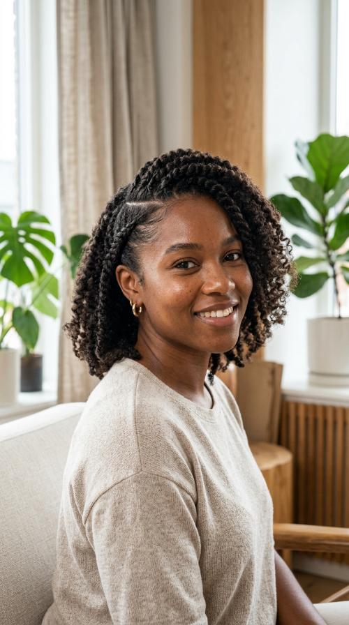 Side-Swept Flat Twist