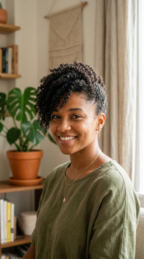 Side-Swept Fro-Hawk