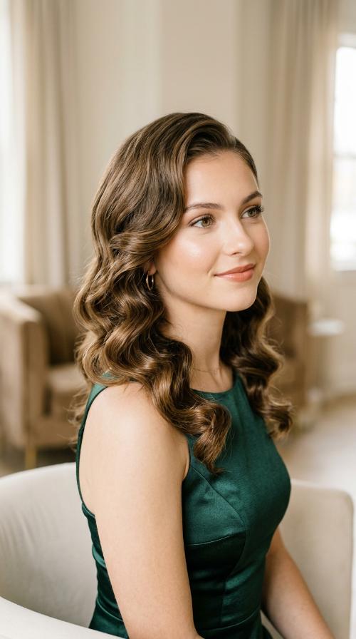 Side-Swept Hollywood Waves