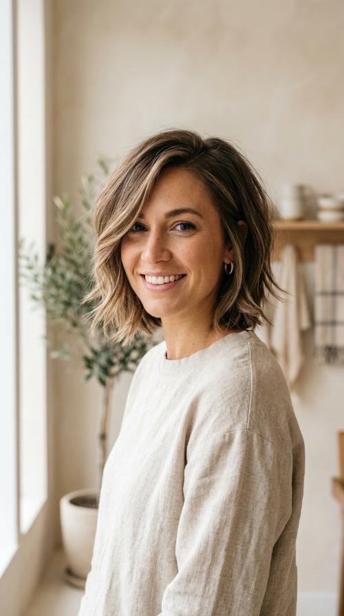 Side-Swept Layered Bob