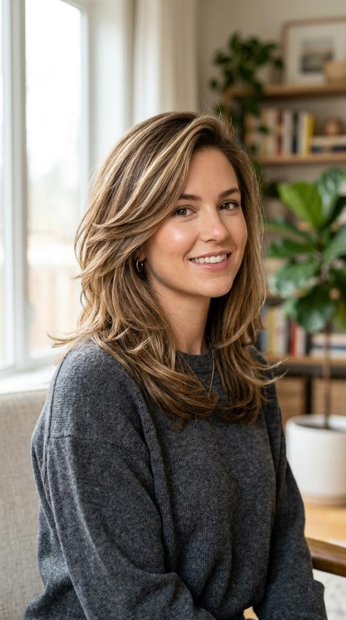 Side-Swept Layered Cut
