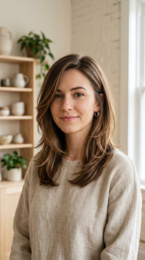 Side-Swept Layered Cut