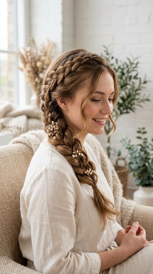 Side-Swept Romantic Braid