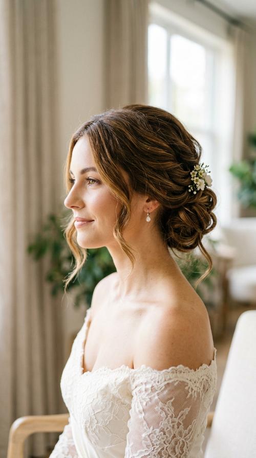 Side-Swept Romantic Bun