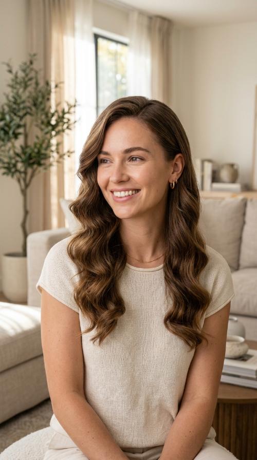 Side-Swept Romantic Waves