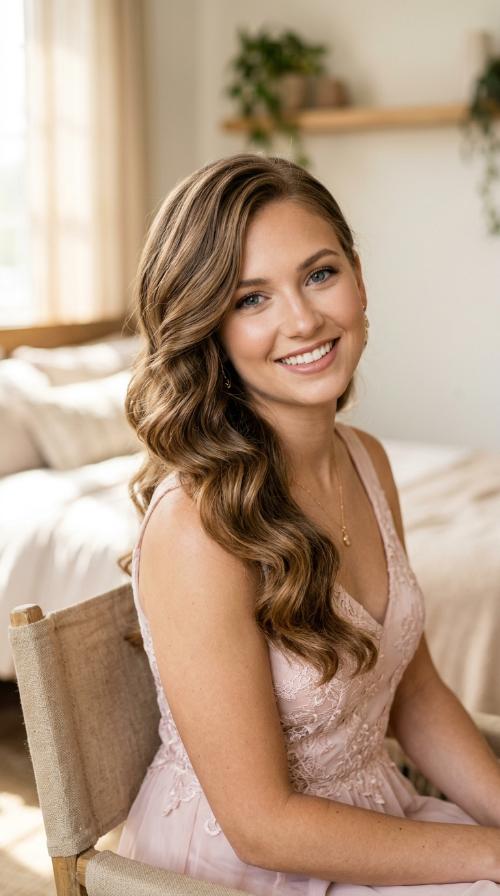 Side-Swept Romantic Waves