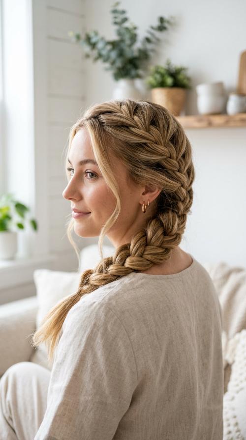 Side-Swept Rope Braid