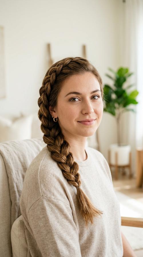 Side-Swept Rope Braid