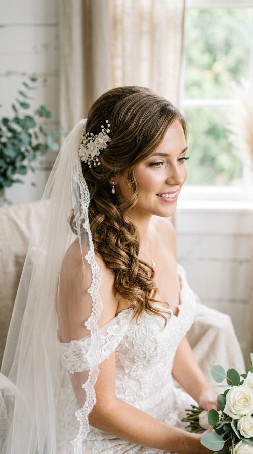 Side-Swept Soft Curls