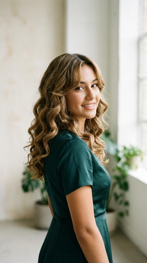 Side-Swept Voluminous Curls
