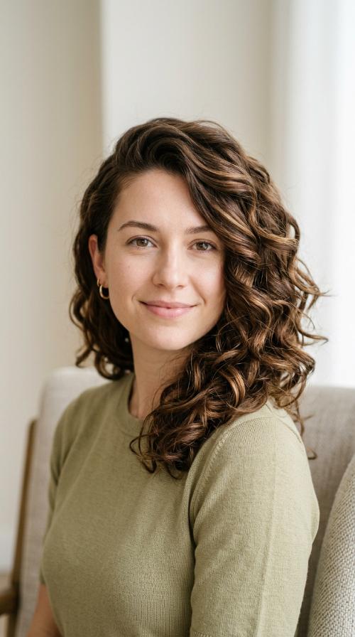 Side-Swept Voluminous Curls