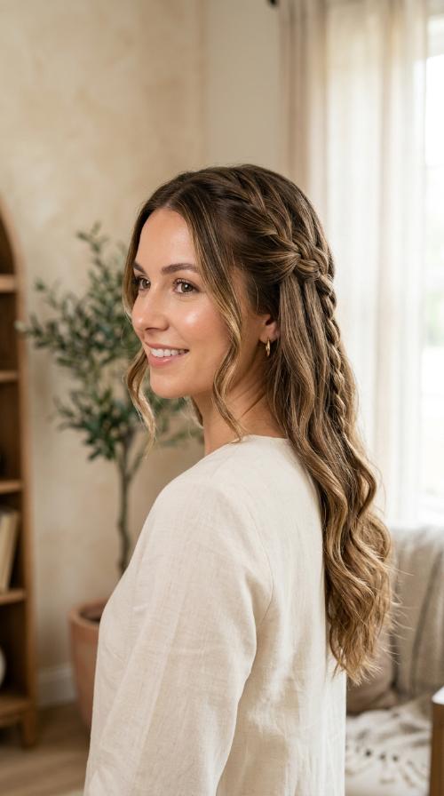 Side Waterfall Braid