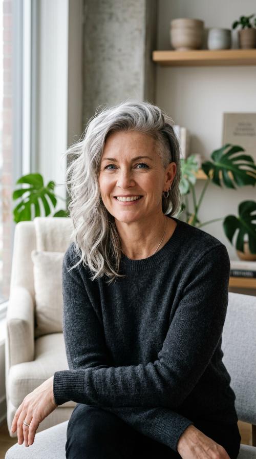 Silver Fox Metallic Undercut