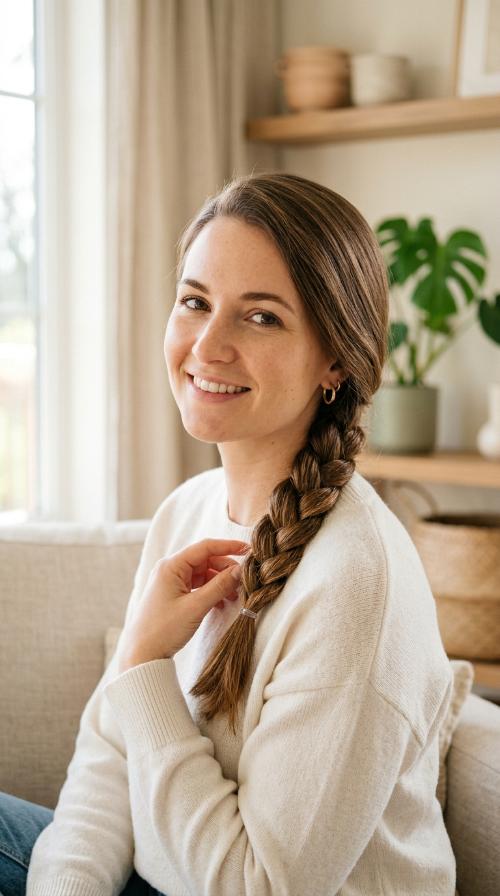 Simple Three-Strand Side Braid