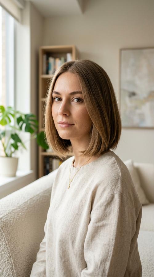 Sleek A-Line Mid-Length Cut