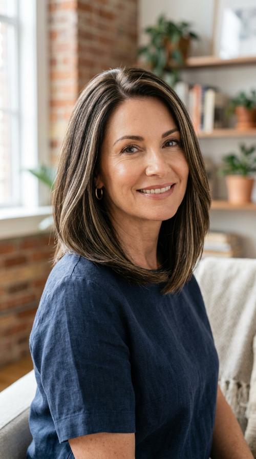 Sleek A-Line Mid-Length Cut