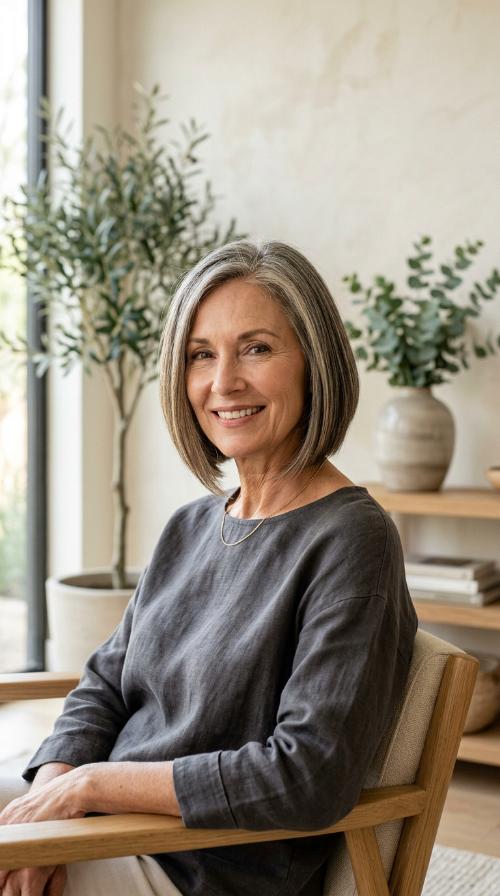 Sleek Angled Bob