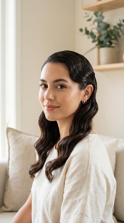 Sleek Back Finger Waves