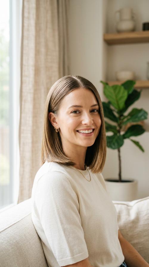 Sleek Blunt Lob