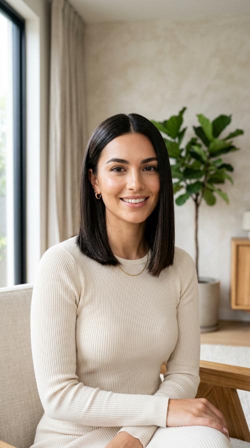 Sleek Blunt Lob