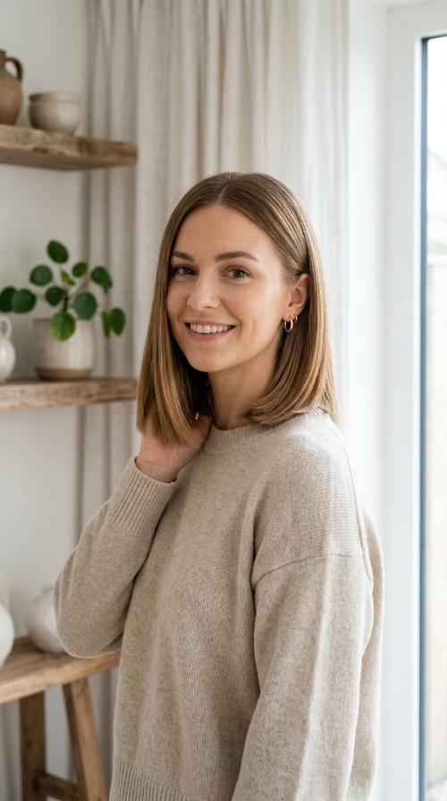 Sleek Blunt Lob