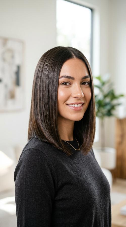 Sleek Glass Mid-Length Lob