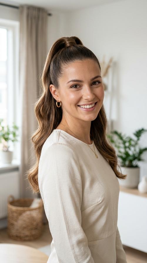 Sleek Half-Up High Ponytail
