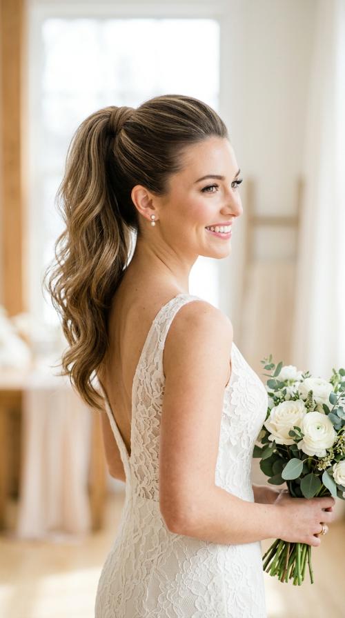 Sleek High Ponytail with Volume